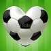 Wallmonkeys Peel and Stick Wall Decals - Vector Ball for Football in the Shape of Heart - Removable Graphic
