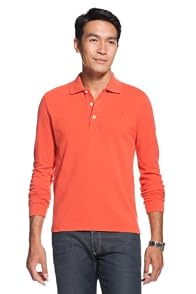 Long Sleeve Vintage Washed Pique Polo