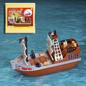 Pirate Ship - Bath and Pool Toy - Battery Operated + Waterpower Jet + Directional Control