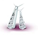 14K Platinum Three Diamond Wishbone Pendant - GH SI - 0.25 Ct. - 1.00 Ct.