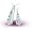 14K Platinum Three Diamond Wishbone Pendant - GH SI - 0.25 Ct.