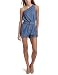 Laundry by Shelli Segal Women's Chambray Romper, Dark Blue, 6