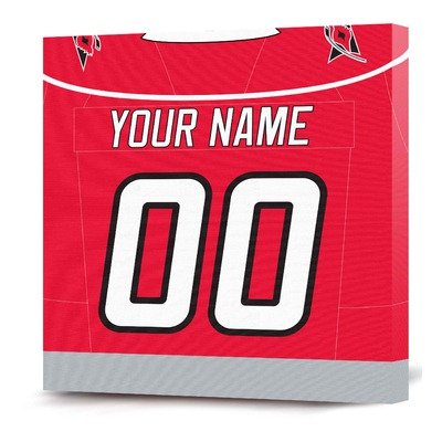 NHL Carolina Hurricanes Customizable Jersey Canvas Print (20 x 20)