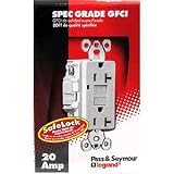 Pass & Seymour 2095I Trademaster GFCI Receptacle 20 Amp 125 Volt AC, Ivory