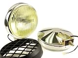 100 Series Thinline Halogen Yellow Fog Light w/ Guard, Kit - Chrome