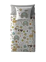 COSTURA Juego De Funda Nórdica Zooland (Gris)