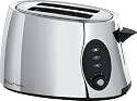 Russell Hobbs 18029 2 Slice Stylis Stainless Steel and Black Compact Toaster