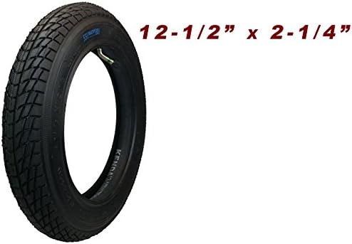 Trikke Tire &amp; Tube COMBO - (12-1/2" x 2-1/4" with 70 degree angled valve. Trikke, Zike, Wing Flyer or other scooter with same tire dimensions.