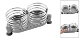 Amico Car Metal Plastic 2 Spring Shape Adhesive Drink Bottle Holder