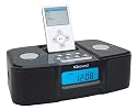 IQ Sound IQ-1307 Black Digital Alarm Clock AM FM Radio iPod Docking Station