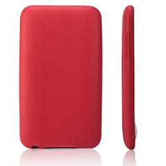 （全6色）Silicone Case for iPod Touch 3rd/2nd (Red) iPod Touch 3rd/2nd シリコンケース　レット　保護液晶フィルム　USB充電ケーブル付(291-6)