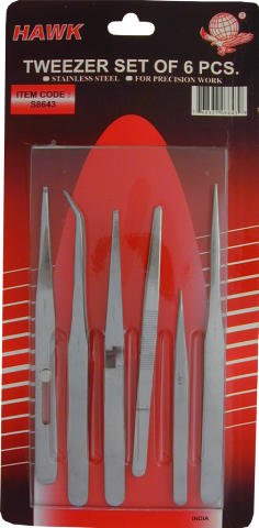 Tools: JUMBO TWEEZER 6 PIECE SET