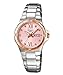 Casio Women's Sheen SHE4022SG-4A Silver Stainless-Steel Quartz Watch with Pink Dial