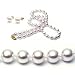 AAA Quality 16 Inch Round 6.5-7mm White Akoya SaltWater Cultured Pearl Necklace Earrings Set
