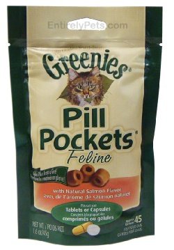 Pill Pockets for Cats SALMON 1.6 oz (45 pockets)