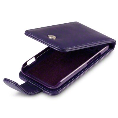 Best Price HTC RHYME PURPLE PREMIUM PU LEATHER FLIP CASE, IN QUBITS RETAIL PACKAGING
