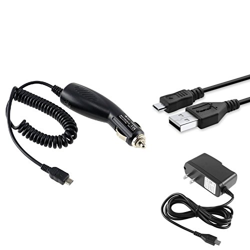 Samsung Focus i917 Combo Rapid Car Charger + Home Wall Charger + USB Data Charge Sync Cable for Samsung Focus i917