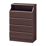 木製シンプルチェスト/タンス ブラウン 【CHESCA】チェスカ