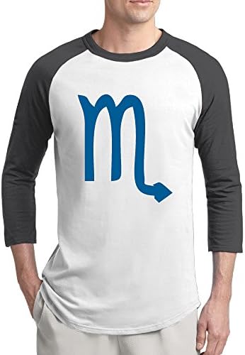 Men's Scorpio Logo Zodiac Symbol Raglan Sleeves Baseball Tee