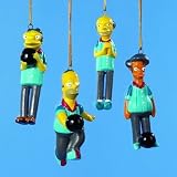 The Simpsons Bowling Team Pin Pals Ornament 4 Pc Set