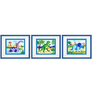 Dinosaurland Set of 3 Framed Prints