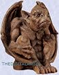 medieval gargoyle gothic warrior statue guard scuplture