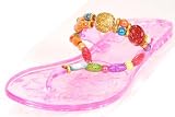 NEW Women Sandal Designer Shoes PINK Fashion Gemstones