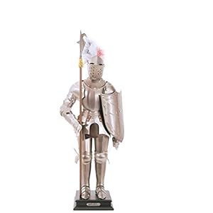 Armor Venue - Desk Size White Knight Miniature Suit - Metallic - One Size
