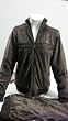 New Men's Stacy Adams Black Velour Jogging Track Suit with Leather Trim