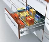 Blum Tandembox Drawer Slides B Height Narrow Wall 550mm (21 5/8) 100# Class Full Extension Kit Grey