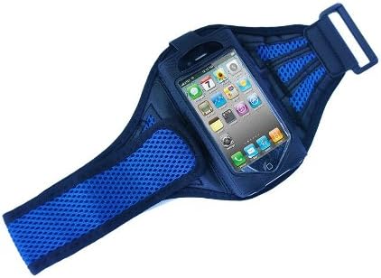 EkitMall Running Sports Gym Armband Case Cover For Apple iPod touch/iPhone 4 4S (Navy Blue)