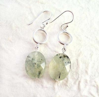 Click here to buy Oval Quartz Stone & Sterling Silver Earrings.