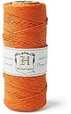 Hemptique HS20-ORG Hemp 20-Pound Cord Spool, Orange, 205-Feet
