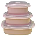 Calypso Basics 3-Piece Microwave Steamer Set, Pink