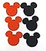 100 Black & Orange Mickey Confetti, Paper Mickey Mouse Halloween Party Decorations