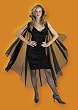 58in Cape Black Sheer Cape Classic Vampire Vampiress Witch