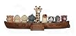 13" Bisque Porcelain Noah's Ark Childrens Hanukkah Menorah