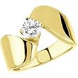 14K White Gold Diamond Engagement Ring - 0.50 Ct.