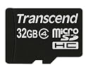 Transcend microSDHCカード 32GB Class4 変換アダプタ無し 永久保証 TS32GUSDC4