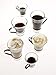 Bormioli Rocco Ypsilon Coffee Cup with Stainless Steel Handle, 10.75 oz, Set of 4