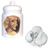 Poodle, White Cookie Jar, Porcelain by Rosalinde