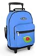 Cute Ladybugs Rolling Blue Backpack - Wheeled Travel or School Carry-On Trolley Travel Bags with Wheels - Best Quality-