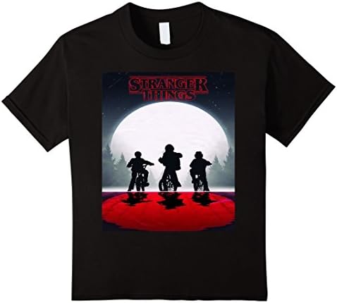 Kids stranger and thing t-shirt 12 Black