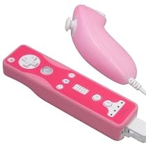 Pink Silicone / Silicon Skin Cover Case (Glove) for Nintendo Wii Remote and Nunchuck Controller By Nintendozoo