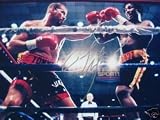 TOMMY MORRISON AUTOGRAPHED BOXING AWESOME 16X20 PHOTO VS LENNOX LEWIS (BOXING)