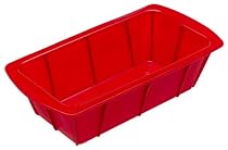 Silicone Zone Silicone Loaf Pan, Red, 26 x 13.5 x 7.5 cm
