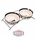 Trixie 24641 Eat-on-Feet Napf-Set, 2 � 0,6 l/� 15 cm, wei�/schwarz