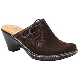 Ladies Softspots LEDA SR Embroidery Open Back Clogs by softspots