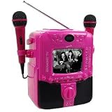 SuperSonic Dual Mic Karaoke Machine w/5' B/W Display (Pink)