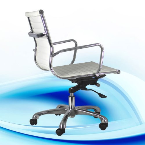 Modern WHITE Lider Low Back Office Chair Conference On Sale
